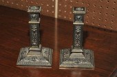PAIR OF COMMEMORATIVE CANDLEST