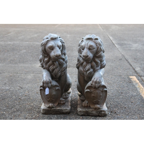 Pair of composite stone garden