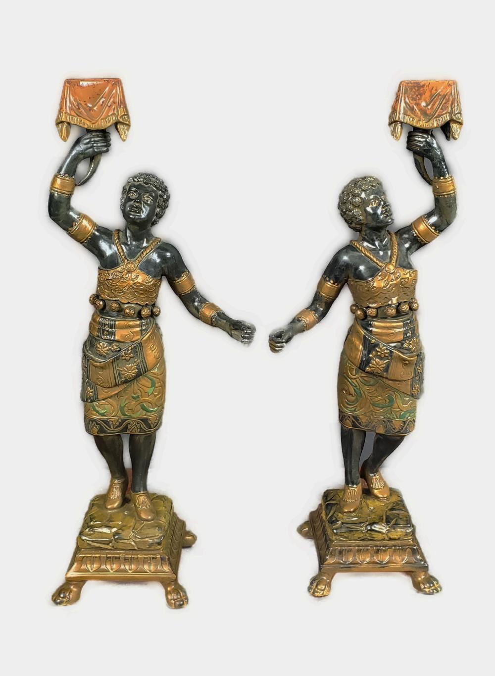 PAIR OF COMPOSITION BLACKAMOOR