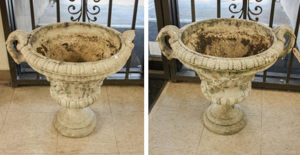 PAIR OF CONCRETE GARDEN