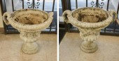 PAIR OF CONCRETE GARDEN PLANTE