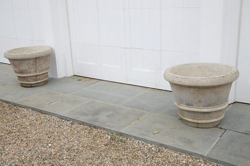 PAIR OF CONCRETE GARDEN