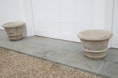 PAIR OF CONCRETE GARDEN PLANTE