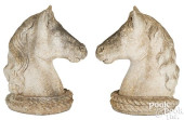 PAIR OF CONCRETE HORSE-HEAD GA