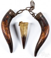 PAIR OF CONESTOGA WAGON COW HO