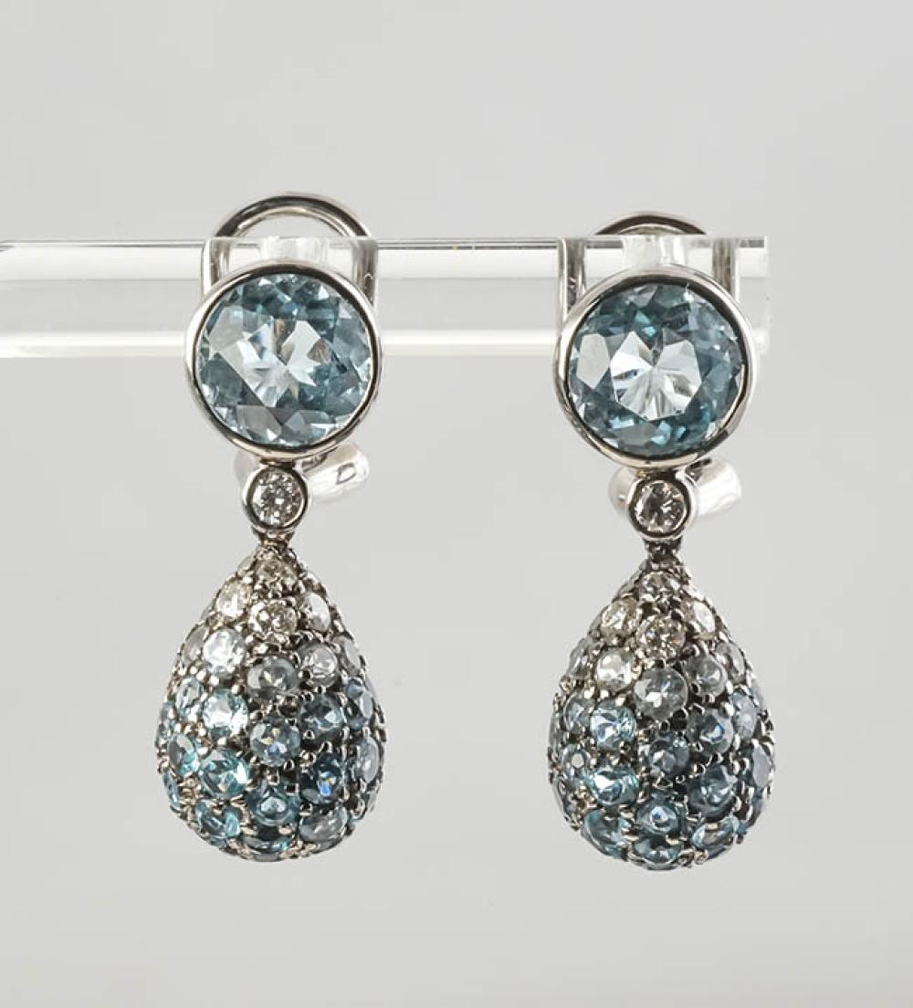 PAIR OF CONTEMPORARY 18-KARAT