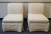 PAIR OF CONTEMPORARY BEIGE UPH