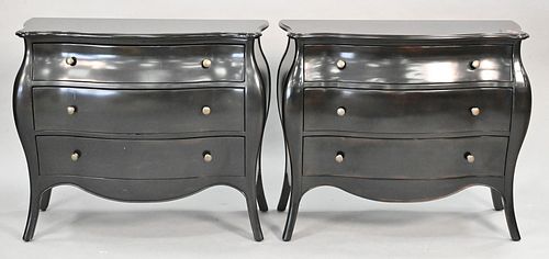 PAIR OF CONTEMPORARY BLACK