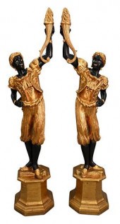 PAIR OF CONTEMPORARY BLACKAMOO