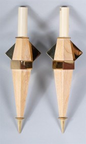 PAIR OF CONTEMPORARY BLONDEWOO