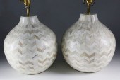 PAIR OF CONTEMPORARY BONE CHEV