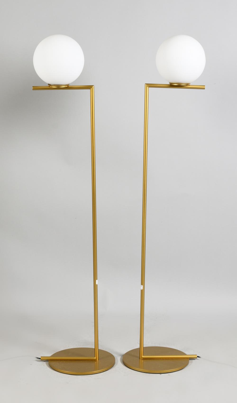 PAIR OF CONTEMPORARY BRASS
