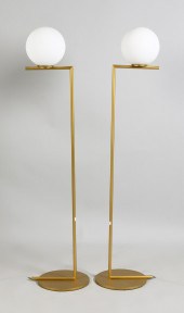 PAIR OF CONTEMPORARY BRASS PAT