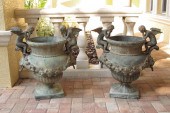 PAIR OF CONTEMPORARY BRONZE CH