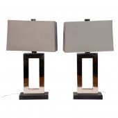PAIR OF CONTEMPORARY BRUSHED M