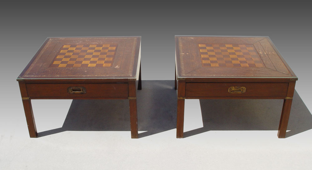 PAIR OF CONTEMPORARY CAMPAIGN STYLE