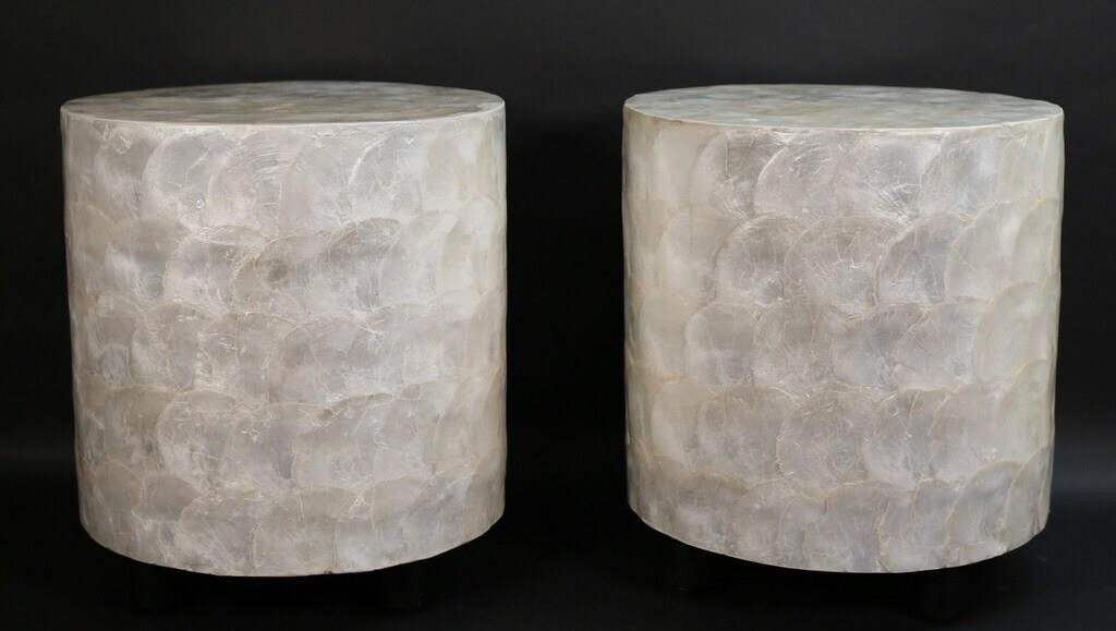 PAIR OF CONTEMPORARY CAPIZ SHELL