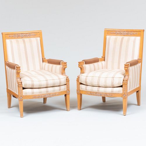 PAIR OF CONTEMPORARY CARVED AND