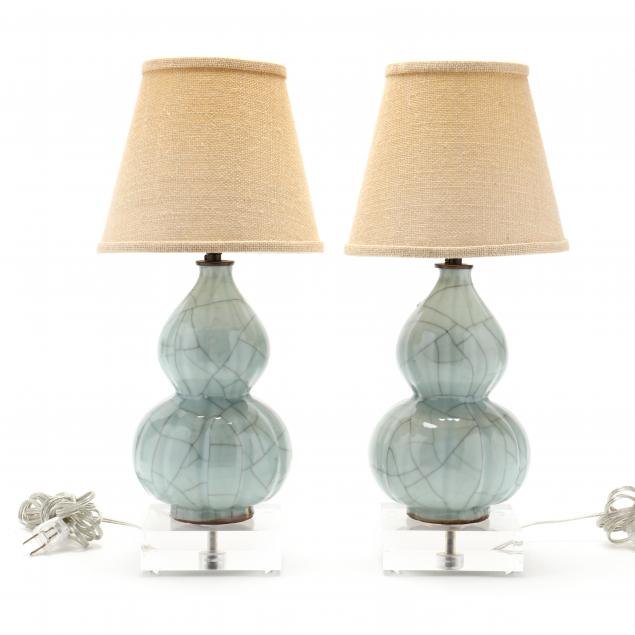 PAIR OF CONTEMPORARY CELADON