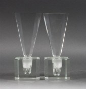 Pair of contemporary cut glass
