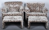 PAIR OF CONTEMPORARY CUT VELVE