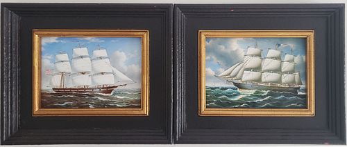 PAIR OF CONTEMPORARY DIMINUTIVE OIL