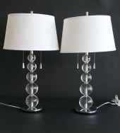PAIR OF CONTEMPORARY FIVE-GLAS
