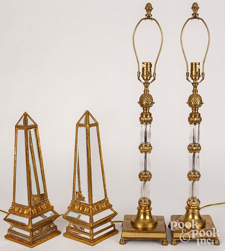 PAIR OF CONTEMPORARY GILT AND