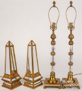 PAIR OF CONTEMPORARY GILT AND