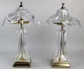 PAIR OF CONTEMPORARY GLASS AND