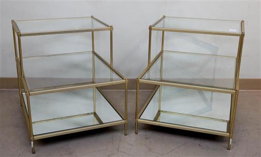 PAIR OF CONTEMPORARY GLASS INSET