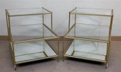 PAIR OF CONTEMPORARY GLASS INS