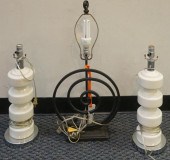 PAIR OF CONTEMPORARY GLAZED CE
