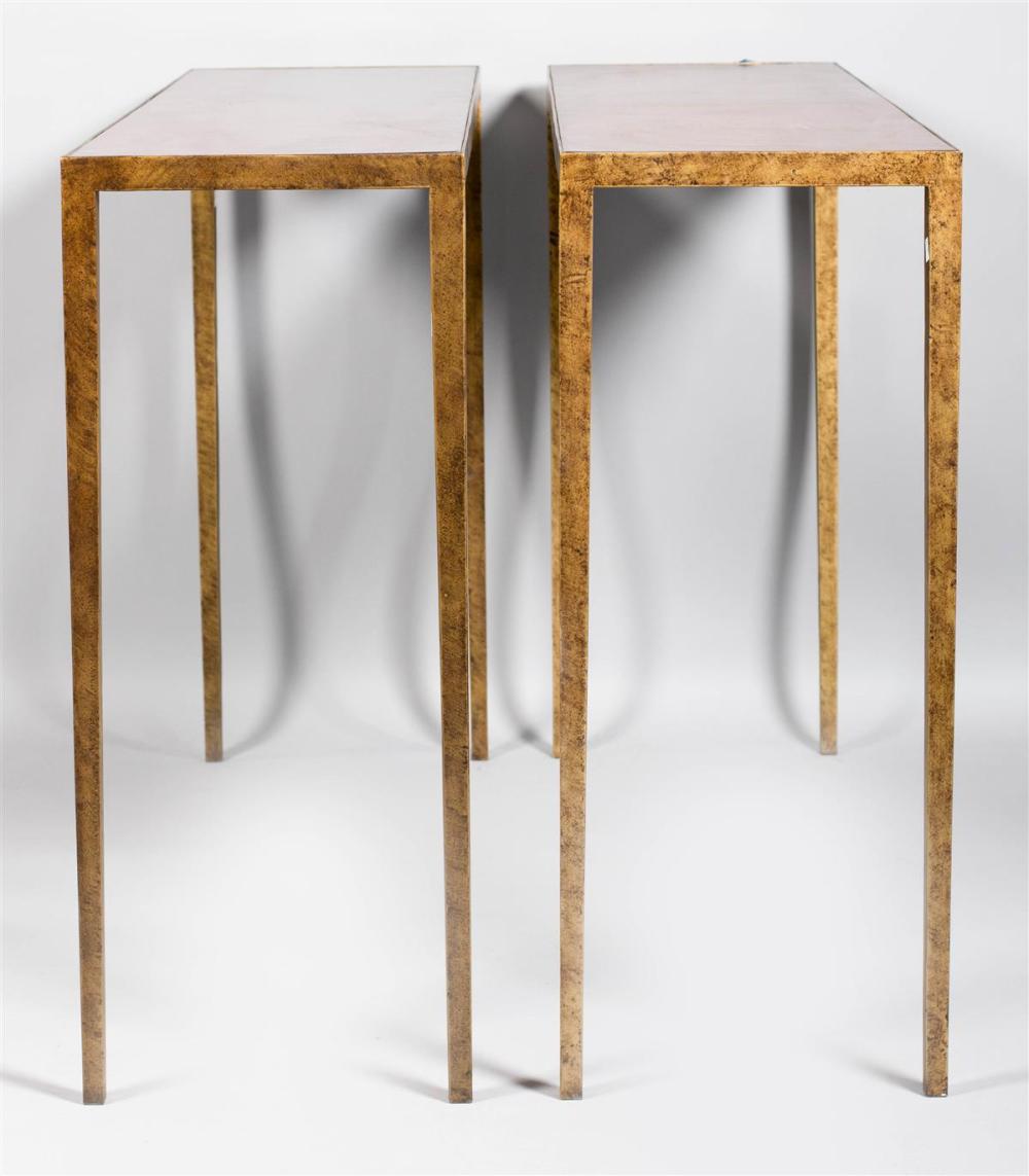 PAIR OF CONTEMPORARY GOLD PAINTED