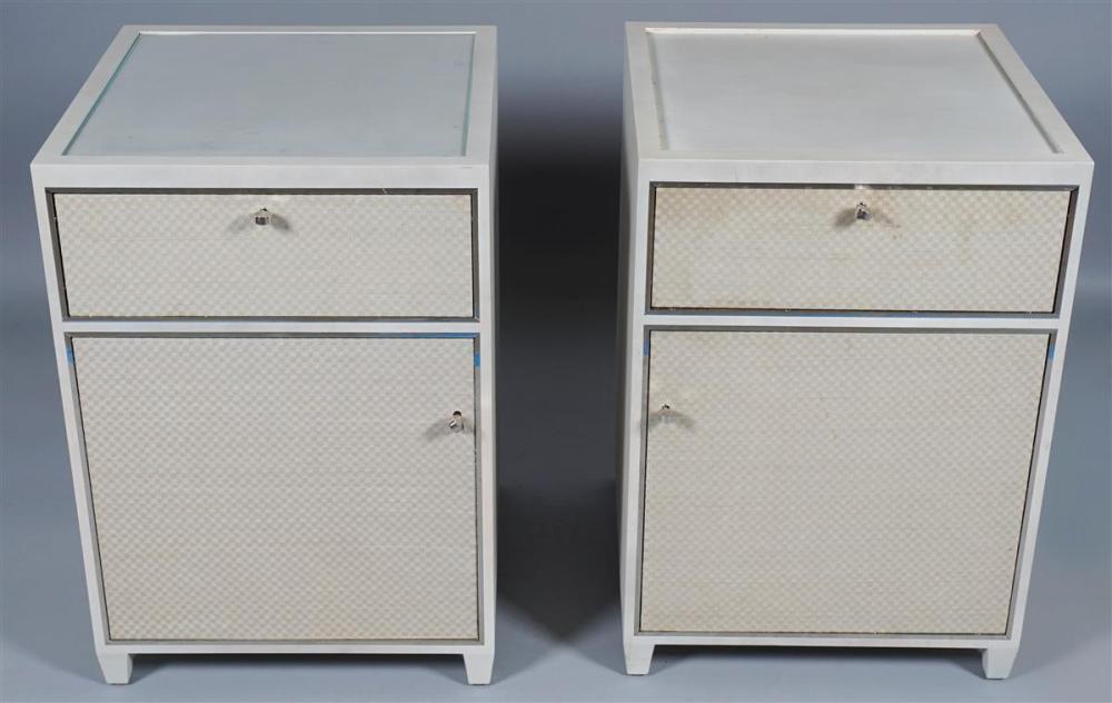 PAIR OF CONTEMPORARY GREY PAINTED