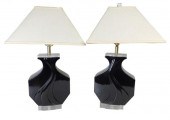 PAIR OF CONTEMPORARY LAMPS WIT