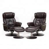 PAIR OF CONTEMPORARY LOUNGE CH