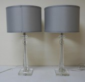 PAIR OF CONTEMPORARY LUCITE/AC