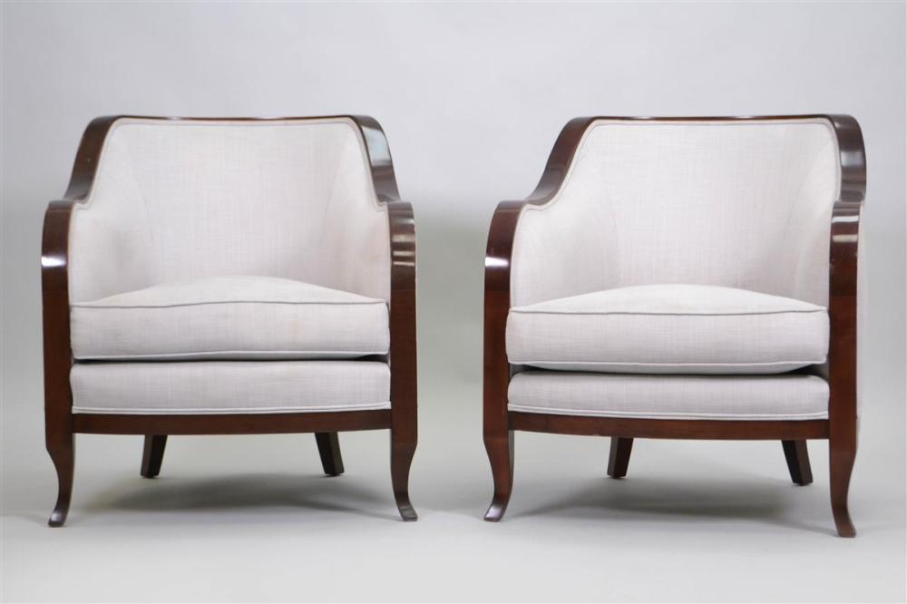 PAIR OF CONTEMPORARY MAHOGANY TUB
