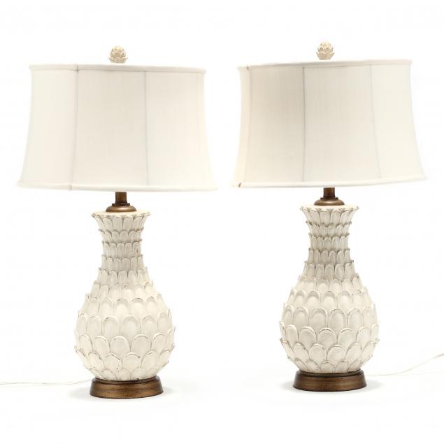 PAIR OF CONTEMPORARY PAINTED
