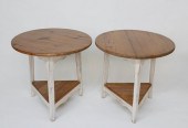 PAIR OF CONTEMPORARY PINE CRIC