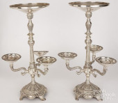 PAIR OF CONTEMPORARY SILVER PL