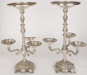PAIR OF CONTEMPORARY SILVER PL