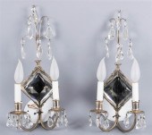 PAIR OF CONTEMPORARY SILVERED