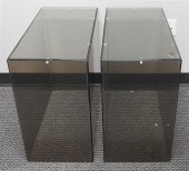 PAIR OF CONTEMPORARY SMOKY ACR