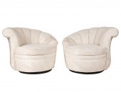 PAIR OF CONTEMPORARY SWIVEL CH