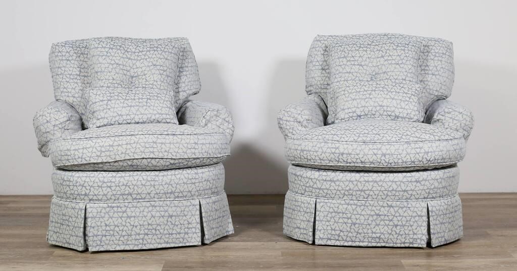 PAIR OF CONTEMPORARY SWIVEL