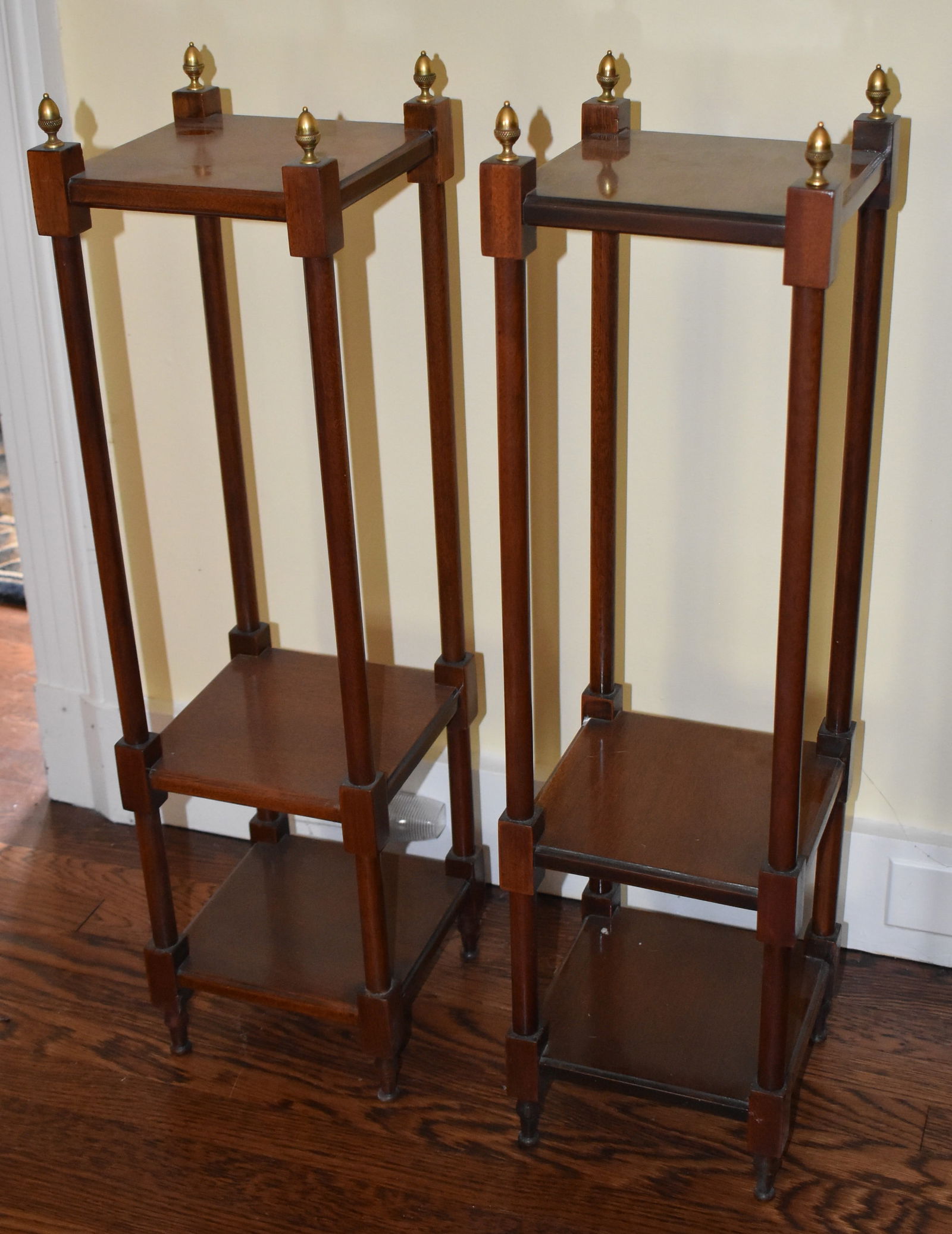 PAIR OF CONTEMPORARY THREE TIER