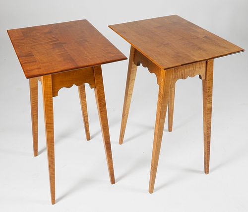 PAIR OF CONTEMPORARY TIGER MAPLE
