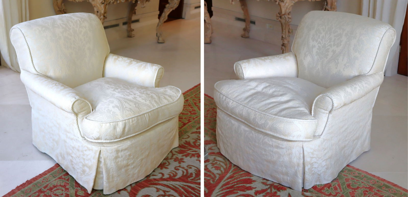 PAIR OF CONTEMPORARY UPHOLSTERED